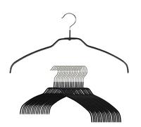 MAWA par Reston Lloyd Silhouette Ultra léger Mince antidérapant économie d'espace Cintre de 12,8 m pour Chemise, Noir, Set of 20