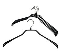 MAWA par Reston Lloyd Suspendre Série antidérapant Compact Style 46/l Extra Large Cintre pour Vestes, Costumes et Manteaux, Lot de 5, Noir, Noir, Set of 5