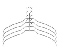 mawa Trocken-Bügel Silhouette light Metall 42cm silber 4er Pack