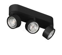 Mawa Wittenberg 4.0 Plafonnier LED 3 foyers - ovale noir mat - dimmable variateur de phase - 24° Ce luminaire comporte des modules à LED prémontés de classes énergétiques A A++, A+, A