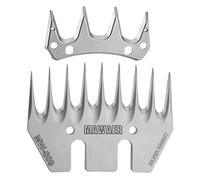 MAWAER Lames de rechange à 9 dents pour tondeuse à moutons Oster, Lister, Heiniger, tondeuse amovible pour toilettage de chèvres, agneaux, lamas, alpagas (9 dents)