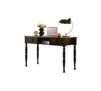 MAWERDCXG Bureau De À Domicile en Bois Noir 1,2 Mètre avec Rangement, Établi D'étude Vintage, Coiffeuse D'hôtel/Maison D'hôtes