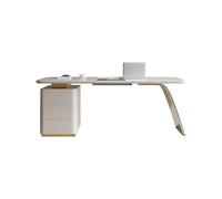MAWERDCXG Bureau D'étude Contemporain D'inspiration Luxueuse, Poste De Travail Minimaliste avec Plateau Effet Pierre, Adapté Aux Consultations en Médecine Esthétique(140 * 70 * 75cm)