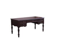 MAWERDCXG Bureau Rustique en Bois Couleur Noyer De 1,65 Mètre avec Tiroirs Rangement, Idéal comme Mobilier À Domicile pour Le Travail, Les Études Et Loisirs