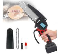 MAWIRON Tronçonneuse électrique sans fil 6 pouces avec 2 Chaînes (sans batterie), compatible avec la batterie Einhell