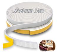 mawmuaw 12x3 mm Joint Mousse Adhésif 24 m EPDM Compribande Fenetre | Bande Mousse Autocollante Blanc Joint Calfeutrage Porte Entree Anti Bruit Anti Froid, Window, Vaie Vitrée Coulissante