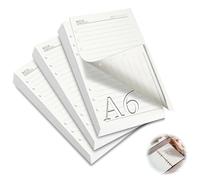 mawmuaw 3 Paquets Feuilles A6 Recharge Papier 180 Inserts De Planificateur de Classeur Ligne 6 Trous Vierge Feuillets Mobiles pour Agenda Filofax A6 Recharges Peinture Carnet Notes