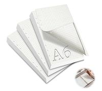 mawmuaw 3 Paquets Feuilles A6 Recharge Papier 180 Inserts De Planificateur de Classeur Quadrillé 6 Trous Vierge Feuillets Mobiles pour Agenda Filofax A6 Recharges Peinture Carnet Notes