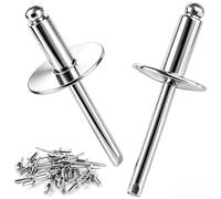 mawmuaw 50 Pièces Rivet pop Tete Large 4x10 mm Rivets Aveugles Inox | Rivets, Grande Bride, Acier Inoxydable, pour Meubles, Industriel, Véhicules Automobiles, Tôle