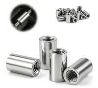mawmuaw 8 Pièces Manchon Filetée Rond M6x10x30 mm Manchons Filetés Ronds Acier Inoxydable 304 Écrous de Connexion Ronds Écrous de Raccordement M6 Filet Couplage pour Tiges Filetées Vis et Boulons