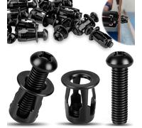 mawmuaw Cheville Placo Charge Lourde M5x25 mm, 20 Pièces Cheville Brique Creuse Noirs Écrous à Pétales Expansion Chevilles Métallique pour Parois Creuses Tôle Fine