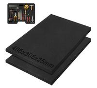 mawmuaw Mousse Prédécoupée 2 Pièces Mousse a Decouper 405x305x25 mm Module Mousses Servante Atelier PU Mousses de Calage pour Protéger Outils Cosmétiques Objets Artisanaux Appareils Photo