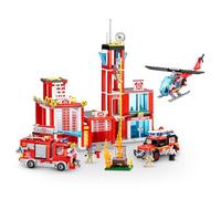 Max Adventure Fire Station Playset (976 pièces) - Briques de Construction