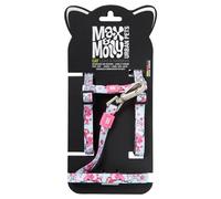 Max and Molly Ensemble Harnais et Laisse réglables pour Chat, Harnais Anti-Fugue avec Laisse pour Promenade et Exploration en Plein air, Motif Tropical (Fleurs de Cerisier)