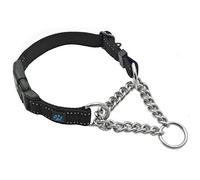 Max and Neo Collier Martingale en Acier Inoxydable - Nous Faisons Un Don à Un Sauvetage de Chien pour Chaque Collier Vendu (Taille L, Noir)