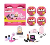 Max Build More Collection Beauty Premium de (Pack de 4) ZURU - Jouet de Déballage Surprise & Briques de Construction Collectibles Minis avec jusqu'à 588 Pièces, Designs Stylés à Construire & Exposer