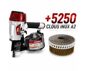 MAX CN565S2 CLOUEUR BARDAGE A ROULEAUX PNEUMATIQUE + 5250 CLOUS 2.5x55 A2 15/16°
