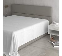 Max Color Drap Housse 100% Coton, Couleur Unie, Blanc, 270 x 300 cm