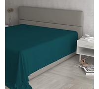 Max Color Drap Housse 100% Coton, Couleur Unie, Vert pétrole, Double Maxi 270 x 300 cm