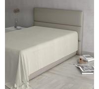 Max Color Drap Plat, 100% Coton, Couleur Unie, crème, 150 x 300 cm