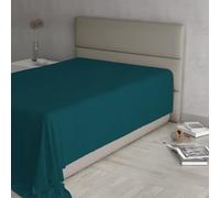 Max Color Drap Plat, 100% Coton, Couleur Unie, Vert pétrole, 150 x 300 cm