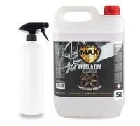 MAX DETAIL-LAB - Wheel & Tire 5L - Nettoyant Jantes Voiture Décontaminant Ferreux Auto Moto, Sans Acide,Triple Action sans Frottement, Dégraissant, Nettoyage Entretien Detailing Professionnel 5 Litres