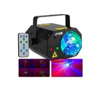 MAX DJ10 Jeu de Lumière - Jelly Moon 3x LED RVB avec Laser Noir