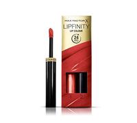Max Factor Lipfinity Lip Colour Hot 120 - Rouge à lèvres résistant aux baisers avec tenue 24 h sans dessécher, avec un rendu de couleur intense, un applicateur précis et un top coat brillant