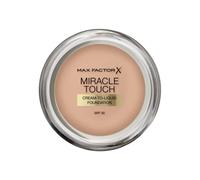 Max Factor Miracle Touch Foundation, New and Improved Formula, SPF 30 and Hyaluronic Acid, 45 Warm Almond