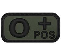 Max Fuchs pour Homme Velcro Patch Noir/OD Vert O POS Groupe sanguin 3 D