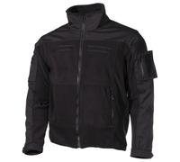 Max Fuchs Veste polaire Combat MFH – Tactique US, Molleton chaud, Ripstop – Noir Taille L