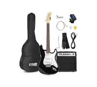 Guitare électrique GENERIQUE MAX GigKit set de guitare électrique avec pupitre - Noir, idéal pour débuter la guitare