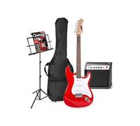 Max GigKit - Guitare Électrique Pack Débutant Ampli 40 Watts et Pupitre - Rouge Rouge