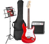 Max GigKit - Guitare Électrique Pack Débutant Ampli 40 Watts et Pupitre - Rouge Rouge