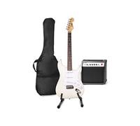 Max GigKit - Guitare Electrique Pack Débutant Ampli 40 Watts et Stand - Blanche