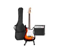 MAX GigKit Set de Guitare Électrique avec Support de Guitare - Sunburst, un Kit Idéal pour Débuter la Guitare
