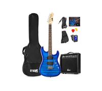 Max GigKit - Guitare Electrique Pack Débutant Ampli 40 Watts - Quilted Bleue
