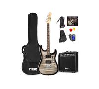 Max GigKit - Guitare Electrique Pack Débutant Ampli 40 Watts - Quilted Noire