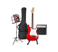 Guitare électrique MAX GigKit - Rouge - Set complet avec amplificateur et pupitre