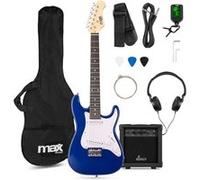 MAX GigKit Junior Guitare Électrique Enfant 3/4 Bleue avec Ampli 20W