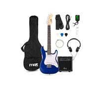 MAX GigKit Junior Guitare Électrique Enfant 3/4 Bleue avec Ampli 20W