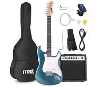 MAX Pack Guitare Électrique GigKit avec Amplificateur 40 Watts - Pétrole, Livré avec de Nombreux Accessoires