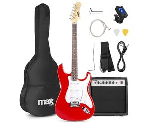 MAX GigKit Pack Guitare Électrique Amplificateur 40W Accessoires Rouge