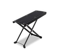 MAX GP15 Repose-Pied Guitare Antidérapant, Métal Noir, Réglable en Hauteur, 4 Hauteurs 110-245mm, Pliable, Idéal pour les Musiciens et les Concerts