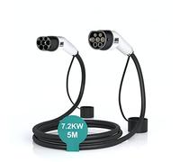 MAX GREEN Câble de Recharge EV/Véhicule électrique et Hybride Rechargeable de Type 2 à Type 2, | 32Amp | Puissance de Sortie maximale 7.2KW | Monophasée | 5 mètres |