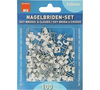 Max Hauri 139707 Kit de brides à clous, blanc