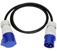 Max Hauri 163894 alimentation Rallonge bleu, noir 1.5 m H07RN-F 3G 1,5 mm² résistant aux huiles, résistant aux UV, résistant aux