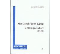 Max Jacob / Léon David chroniques d'art 1898-1900