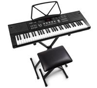 Max KB15SET - Clavier Électronique 61 Touches Enfant sur Batterie - Pack complet avec Banc, Stand et Casque Audio