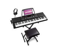 Max KB15SET - Clavier Electronique 61 Touches Enfant sur Batterie - Pack complet avec Banc, Stand et Casque